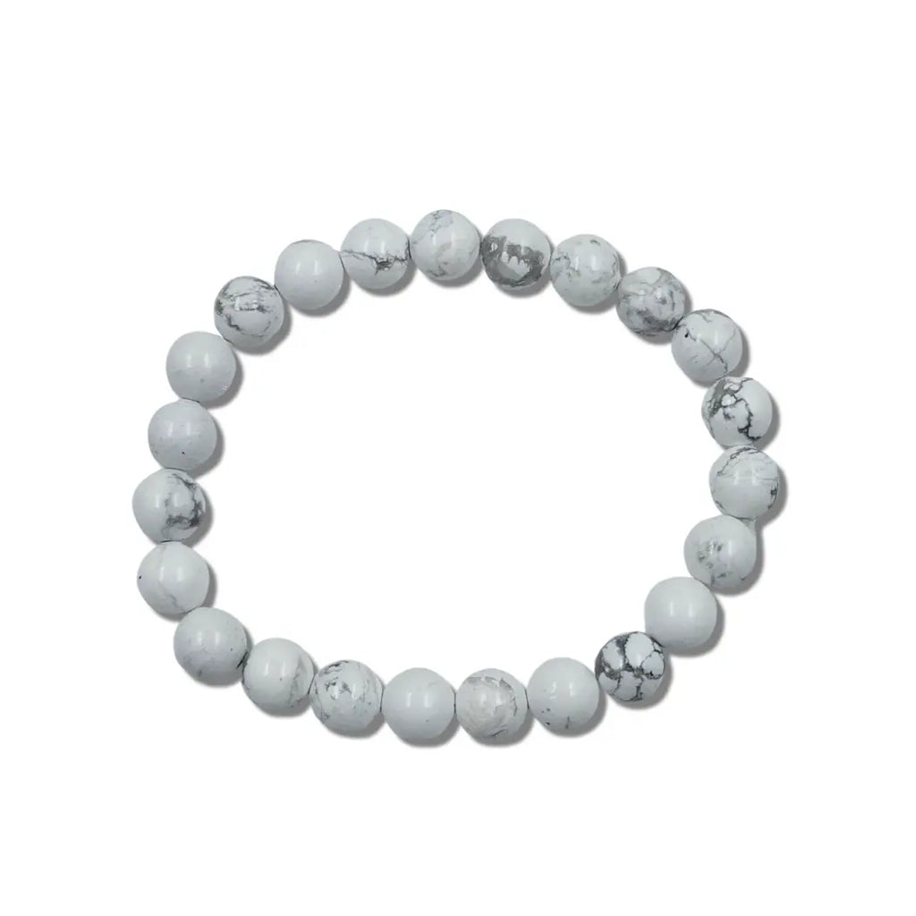 8 mm beads howlite bracelet