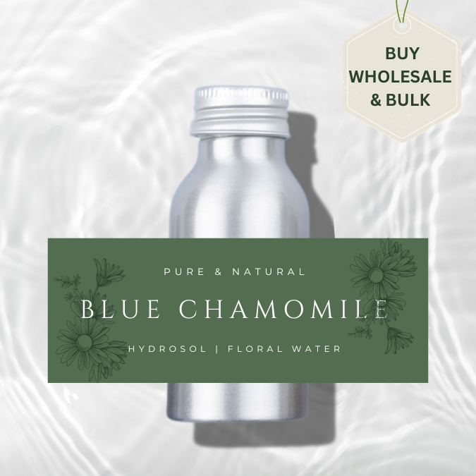 blue chamomile hydrosol, hydrolat, floral water in USA, Canada, Australia