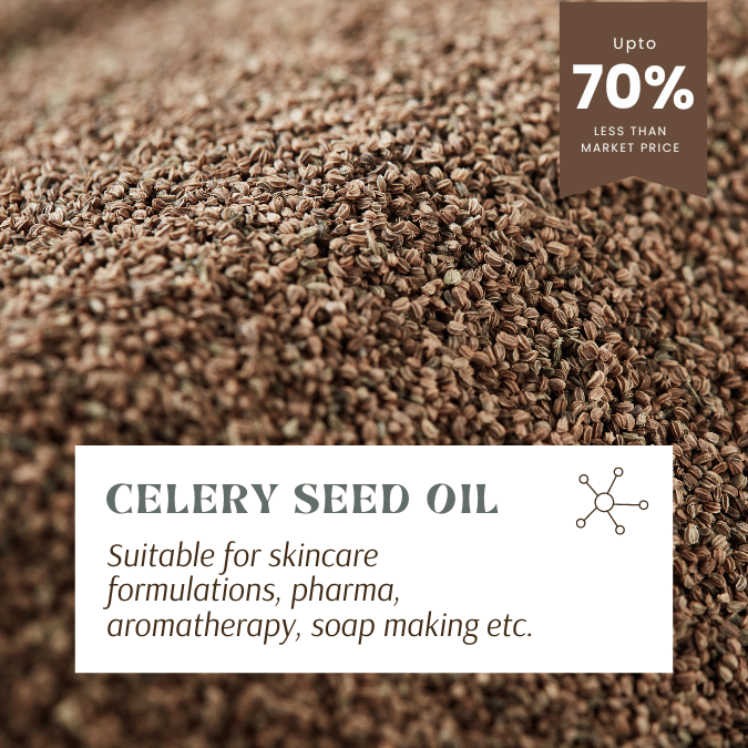 celery seed oil for aromatherapy, skincare, pharmaceutical, candle and soap making