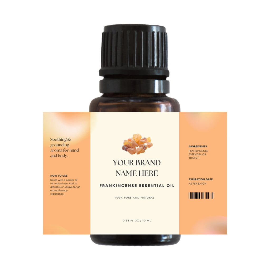 ready to label 10 ml frankincense essential oil