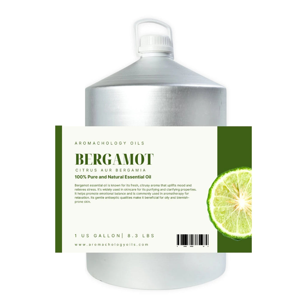 bergamot essential oil 1 gallon for skin, soaps, candles, aromatherapy and more