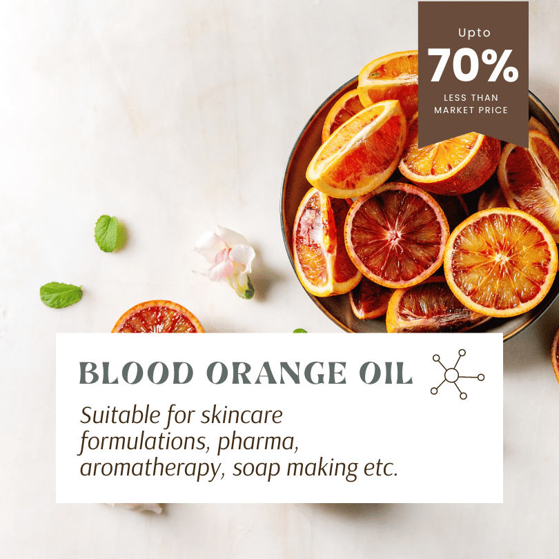 pure and natural blood orange essential oil for aromatherapy, skincare, soap and candle making