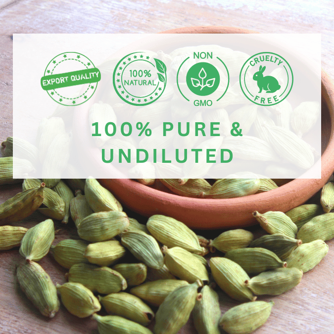 100% pure, natural and undiluted cardamom essential oil