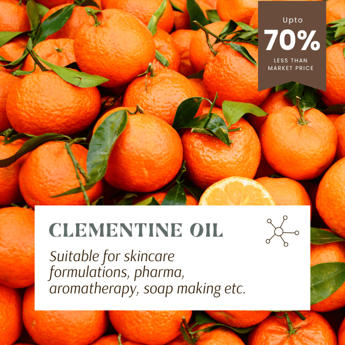 pure celementine oil for skincare, pharma, aromatherapy, soap making