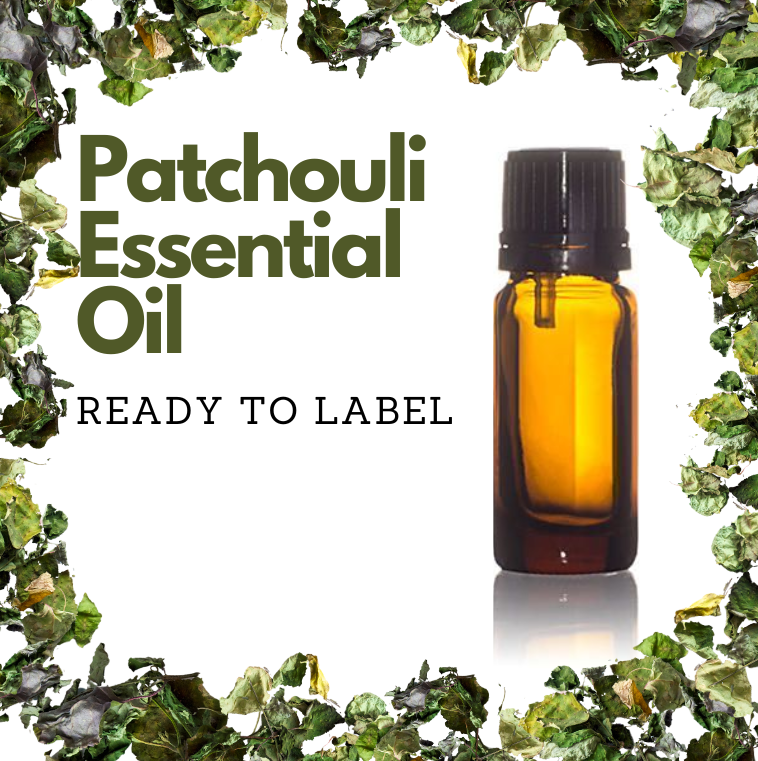 ready to label 10 ml patchouli essential oil