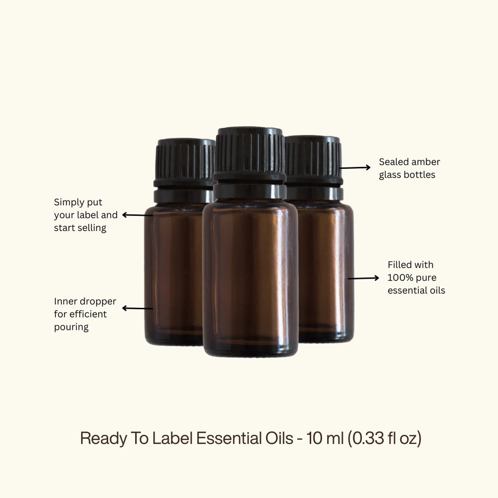ready to label essential oils amber glass bottles with dropper in wholesale and bulk packs